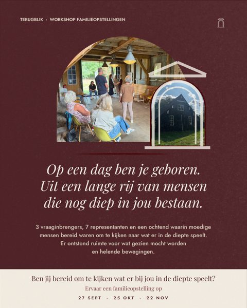 Instagram-post: Terugblik op een ochtend familieopstellingen