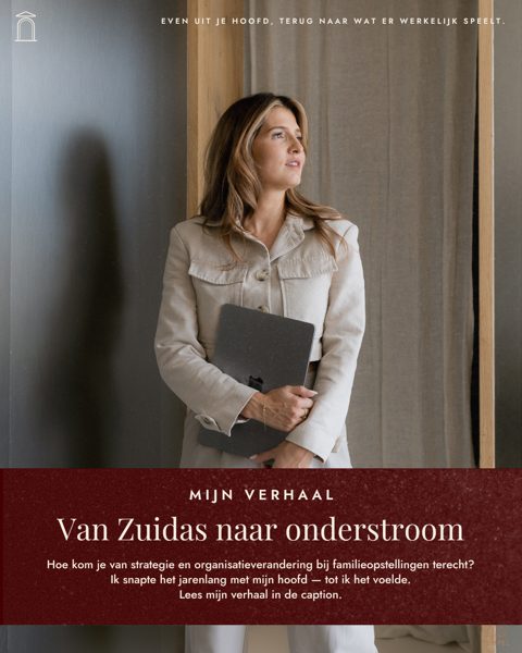 Instagram-post: Mijn verhaal: van Zuidas naar onderstroom