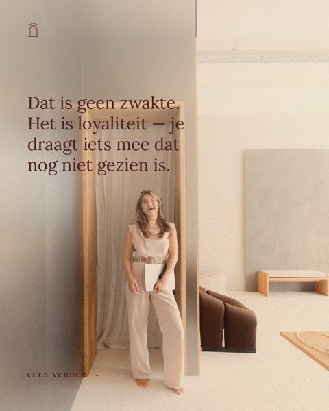 Instagram-post: Dat is geen zwakte. Het is loyaliteit.